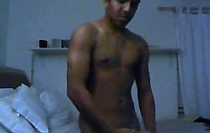 Black young man jerking off