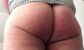 Naughty Lazy Boy Spanks His Big Bare Jiggling Bottom 100 Times on Camera