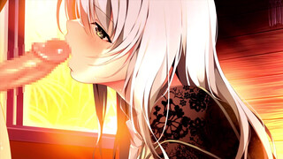 【H GAME】銀髪巨乳美女の野外フェラ♡フルボイス エロアニメ/エロゲーム実況