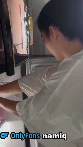 Nami Gets Trapped in the Fridge and Her Stupid Stepbrother Fucks Her