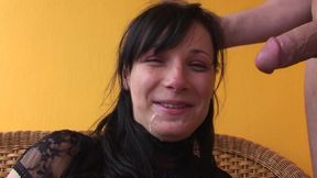 Horny granny sucks a massive cock then gets fucked to mouth cumshot