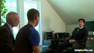 Hunk Daddies Enjoys Wanking And Sucking Young Cock