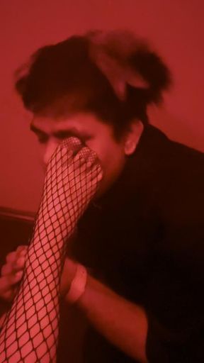 Fishnet Tights Foot Worship