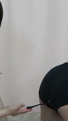 Japanese Mistress Aya Whipping and Fingering Anal   Clip 1