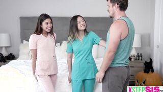 19 Year Old BBFs Lulu Chu and Xxlayna Marie have cock doctor