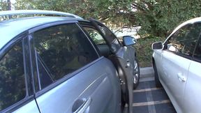 Big titted blonde babe gets facial from lucky dude