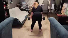 Fucked a Redhead MILF's Mouth Hard in Her Sports Leggings and Stuck It in Her Tight Hole