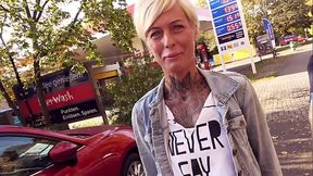 Risky German Public Sex with Blonde Milf