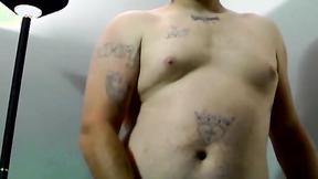 ”Smoking amateur jerks off while receiving balls treatment”