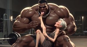 Granny Moaning in Pleasure - Strong Black Man Sucking Her Feet