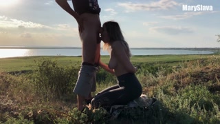 Fucked a fit girl right during training outdoors