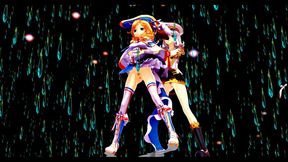 Two Anime Girls Dance and Sing Without Panties MMD Style