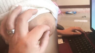 Math tutor lets me squeeze her puffy nipples for passing grades