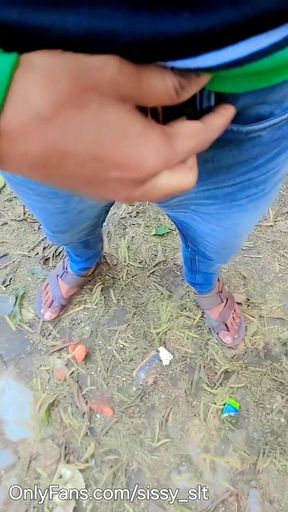 Naked Walking and Pissing Outdoor