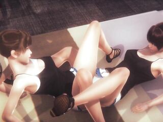 Oriental Campus Lesbo Up Petticoat Tribbing
