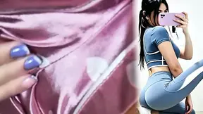 Colombian hottie strips down to blue panties