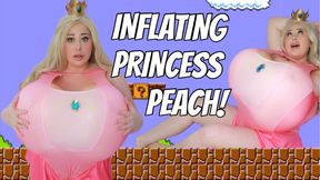 Inflating Princess Peach (Cosplay Body Inflation)