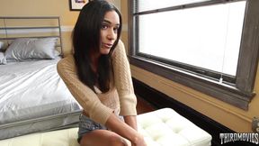 Tia Cyrus captivates with sultry petite teen passion in daring heat