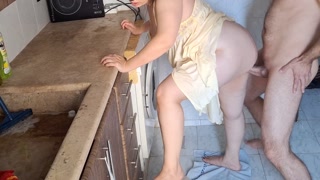 "She Was Doing the Dishes… Ended Up Doing Something Else!"