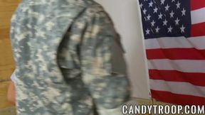 Drill sergeant makes military cadets fuck each other hard