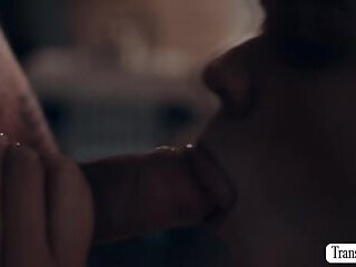 Slut TS lets stepbro bareback her ass