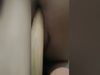 Vagina bang with thick stick