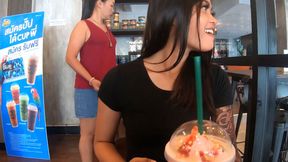 ”Starbucks coffee date with satisfying pawg Asian teen GF”
