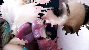 dahlia sky deep throats then takes facial cumshot