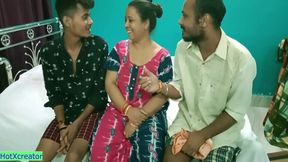 Aunty Shared! Hindi Latest Xxx Threesome Sex