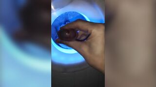 Watch Blue Vision Gloryhole get his hairy twat pounded and glazed with cum
