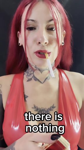 Smoking MILF shows off her curves on OnlyFans