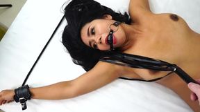 Hot Wax, Spanked & Tied Up Asian Cum Slave