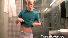 Tyler Thayer strokes his long cock and had a nice jack off