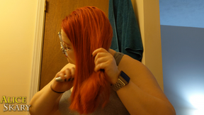 Brushing My Thick Red Hair JOI - Redhead Jerk Off Instructions