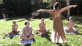 Hairy Outdoor Yoga and Orgasm Orgy