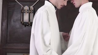 FatherXXX.com - Priest seduces young twink into a forbidden raw anal adventure in the