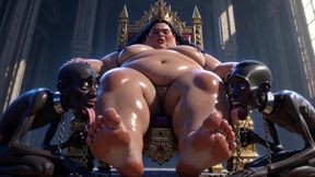 SSBBW Royal Mistress Enjoying Slave Foot Licking - Pure Bliss