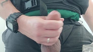 The Cop masturbation in the bathroom
