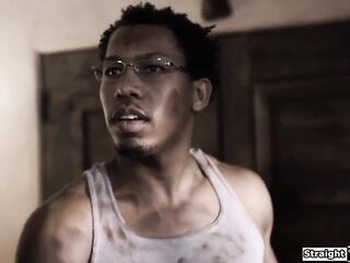 Ebony chap acts as doctor so this guy can screw a blind angel.That guy fingers her pussy for a physical exam and licks it.The virgin teen is drilled and sucks his knob