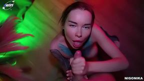 Nigonika! Eva Gold pummels a laborer on 1winporn! 2024's greatest XXX!