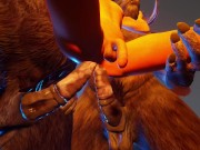 Dude takes two furry cocks in his ass! | wild life | gay