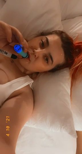 Vaping in bed