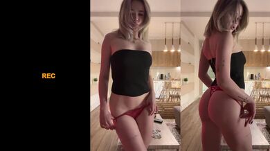 Tattooed Petite Blonde flashing her college pussy solo on OnlyFans