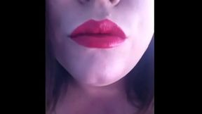 He'_s Lips Mad! BBW Tina Snua Talks Dirty Wearing Red Lipstick