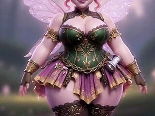 Thicc Pink Fairy Twerking Massive Butt with Magic Wand
