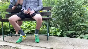 Loving mature mom flashes big natural tits and jacks off son-in-law's hairy dick