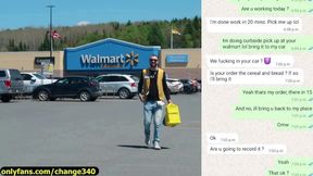 WALMART WORKER gets picked up AFTER WORK and Spunked in me
