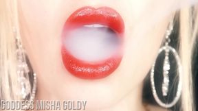 Training your urge to my red lips!