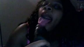 Busty ebony girl would rather pay with service she can provide