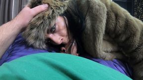 milfycalla- face fuck,cum play and masturbation while wearing a fur coat and long red boots ep 211